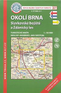 Okol Brna Slavkovsk bojit a dnick les - turistick mapa KT 1:50 000 slo 87 - Klub eskch Turist