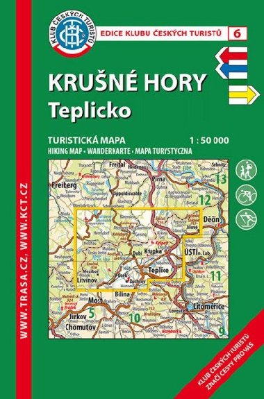 Krun hory Teplicko - turistick mapa KT 1:50 000 slo 6 - Klub eskch Turist