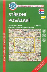 Stedn Poszav - turistick mapa KT 1:50 000 slo 43 - Klub eskch Turist