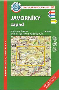 Javornky zpad - turistick mapa KT 1:50 000 slo 95 - Klub eskch Turist