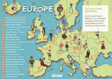 Drive Anglick vukov mapa Evropy - 