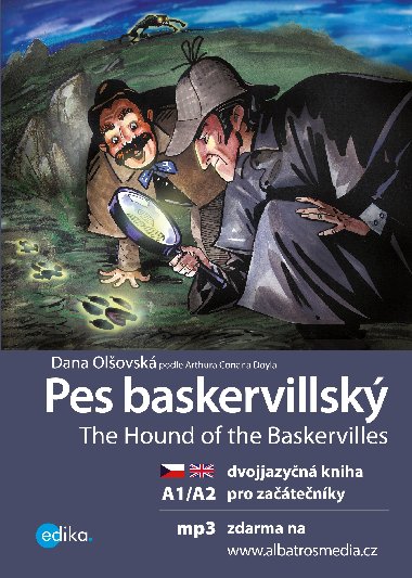 Pes baskervillsk dvojjazyn kniha pro zatenky - Dana Olovsk; Arthur Conan Doyle