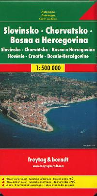 Slovinsko - Chorvatsko - Bosna a Hercegovina - automapa 1:500 000 - Freytag a Berndt
