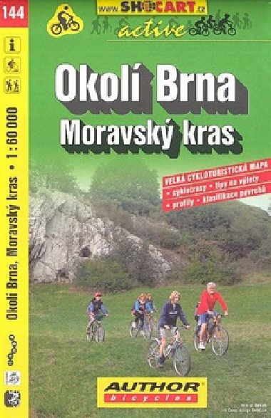 Okol Brna - Moravsk kras 1:60 000 - cyklomapa Shocart slo 144 - ShoCart