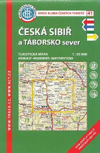 esk Sibi a Tborsko sever - turistick mapa KT 1:50 000 slo 41 - 6. vydn 2016 - Klub eskch Turist