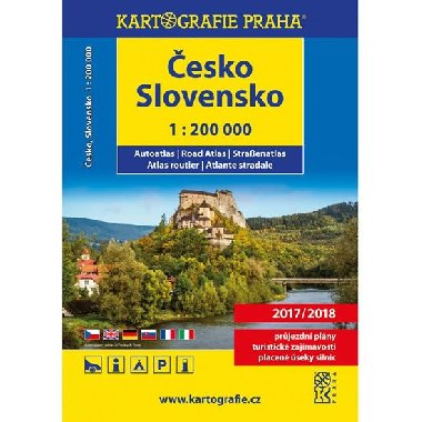 esko a Slovensko 2017-2018 autoatlas 1:200 000 spirla (Kartografie) - Kartografie
