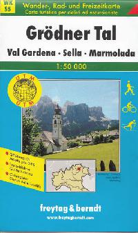 Grdner Tal - Val Gardena - Sella - Marmolada - turistick mapa 1:50 000 slo WKS5 Freytag a Berndt - Freytag a Berndt