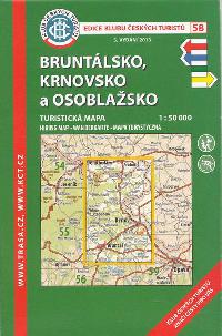 Bruntlsko, Krnovsko a Osoblasko - turistick mapa KT 1:50 000 slo 58 - Klub eskch Turist