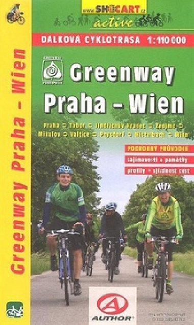 Praha - Wien 1:110 000 mapa dálkové cyklotrasy Greenway - ShoCart