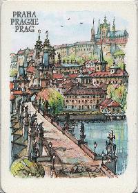 Magnet Praha akvarel Karlv most - Karel Stola
