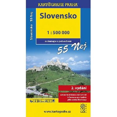 Slovensko 55 Nej - mapa 1:500 000 - Kartografie