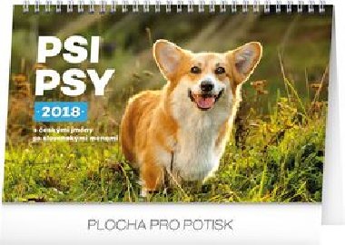 Psi - se jmny ps - Kalend stoln 2018 - 16,5 x 13 cm - Presco Group