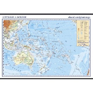 Austrálie a Oceánie - školní nástěnná zeměpisná mapa 1:13 mil./136x96 cm - neuveden