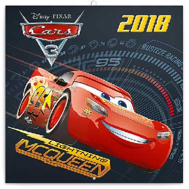Cars 3 se samolepkami - nstnn kalend 2018 - Walt Disney