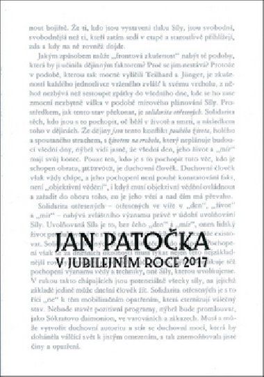 Jan Patoka v jubilejnm roce 2017 - 