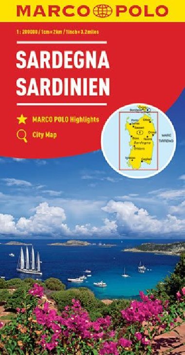Sardinie mapa 1:200 000 (Marco Polo) - Marco Polo