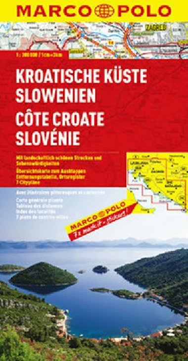 Chorvatsk pobe a Slovinsko - automapa 1:300 000 Marco Polo - Marco Polo