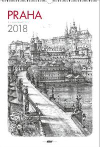 Praha grafika - nstnn kalend 2018 - Karel Stola
