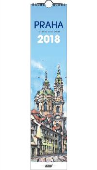 Praha akvarel - Kalend nstnn 2018 - vzankov - Karel Stola
