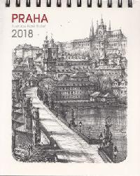 Praha grafika - stoln kalend 2018 - Karel Stola