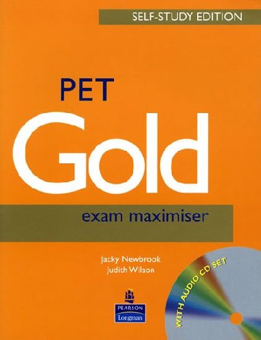 PET Gold Exam Maximiser with Key Self Study and CD Pack - Newbrook Jacky