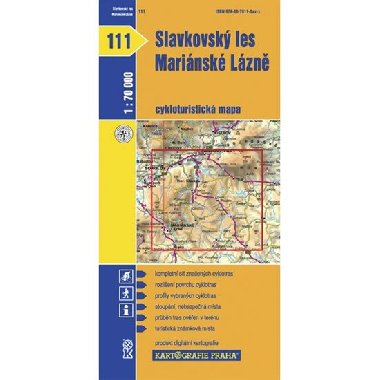 Slavkovsk les, Marinsk lzn - cyklomapa Kartografie 1:70 000 slo 111 - Kartografie
