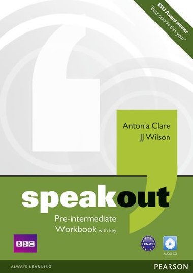 Speakout Pre Intermediate Workbook with Key and Audio CD Pack - Clare Antonia