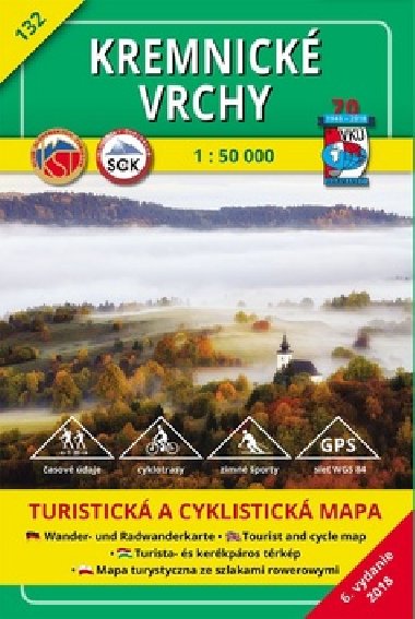 Kremnick Vrchy - mapa VK 1:50 000 slo 132 - Vojensk kartografick stav