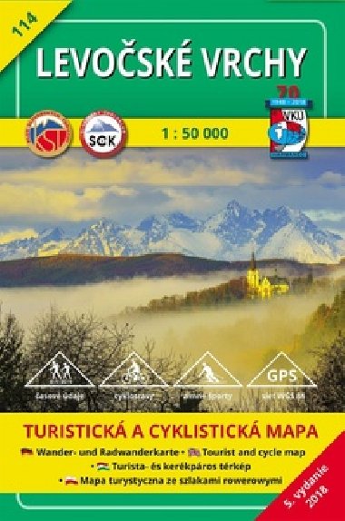 Levosk vrchy - mapa VK 1:50 000 slo 114 - Vojensk kartografick stav