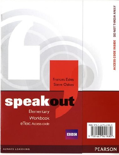 Speakout Elementary Workbook eText Access Card - Eales Frances