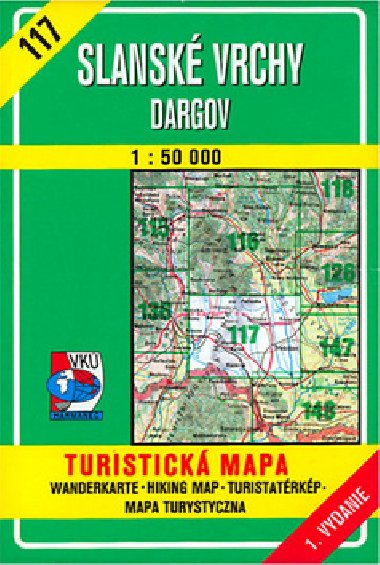 Slansk vrchy Dargov - mapa VK 1:50 000 slo 117 - Vojensk kartografick stav