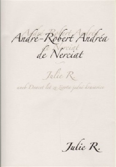 JULIE R. - Andr-Robert Andra Nerciat