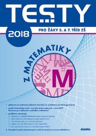 Testy 2018 z matematiky pro ky 5. a 7. td Z - Didaktis
