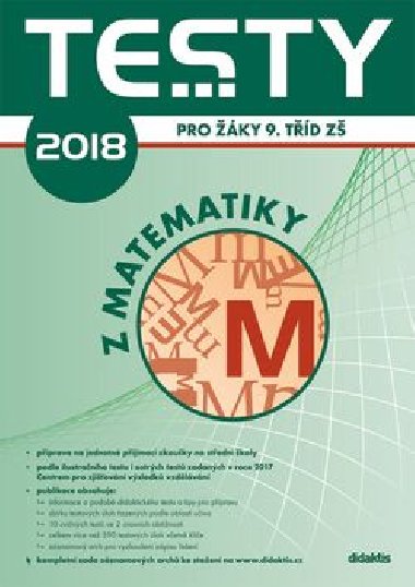 Testy 2018 z matematiky pro ky 9. td Z - Didaktis