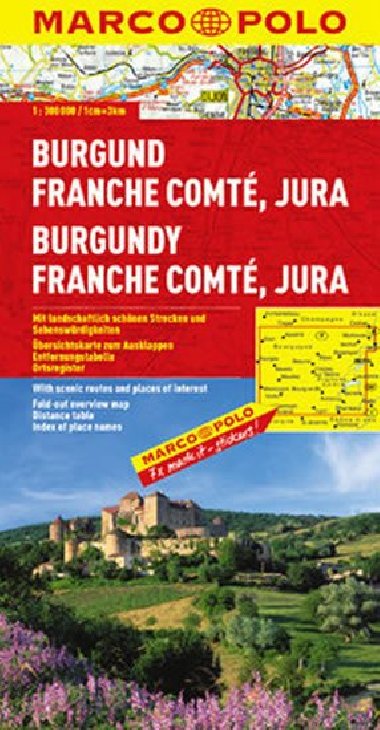 Burgund, Franche Comt, Jura / mapa 1: 300 MD - neuveden