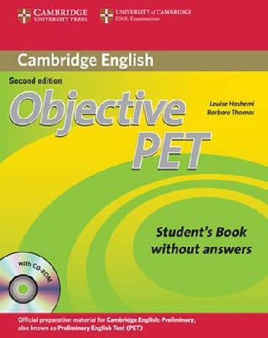 Objective PET Students Book without Answers with CD-ROM - Hashemi Louise