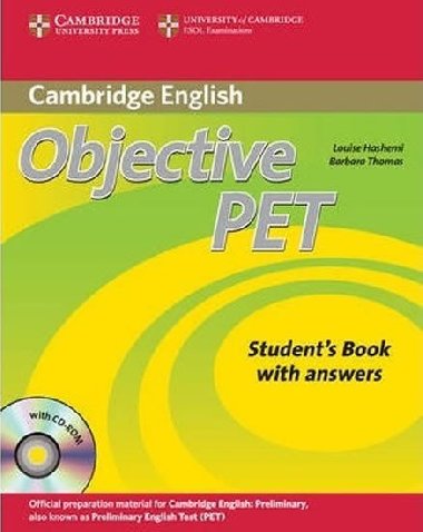 Objective PET Self-study Pack (Students Book with answers with CD-ROM and Audio CDs(3)) - Hashemi Louise