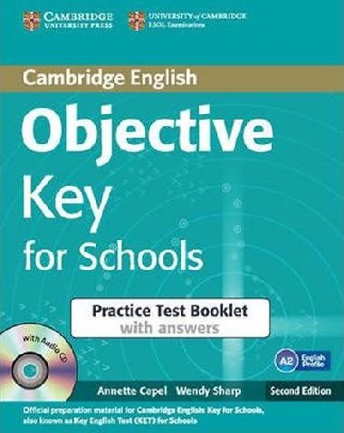 Objective Key for Schools Practice Test Booklet with Answers with Audio CD - Capel Annette