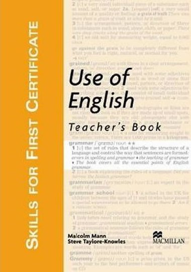 Skills for First Certificate Use of English Teacher Book - Mann Malcolm