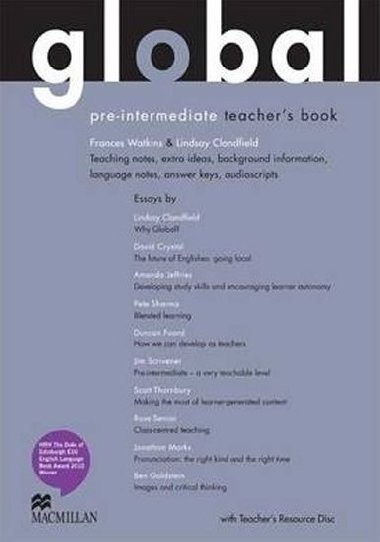 Global Pre-intermediate Teacher`s Book with Resource DVD - CEFA2 / B1 - Clandfield Lindsay
