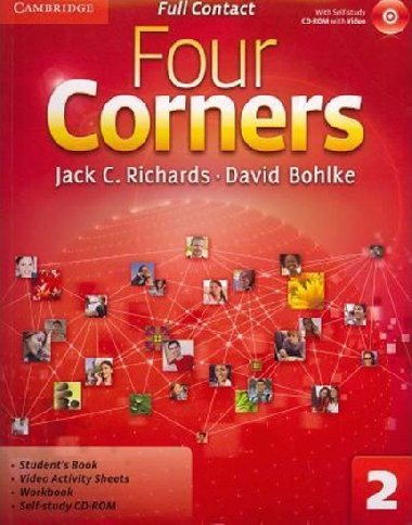 Four Corners Level 2 Full Contact with Self-study CD-ROM - Richards Jack C.