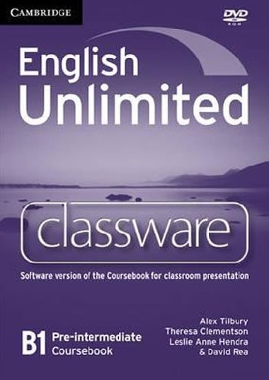 English Unlimited Pre-Intermediate Classware DVD-ROM: B1 - Tilbury Alex