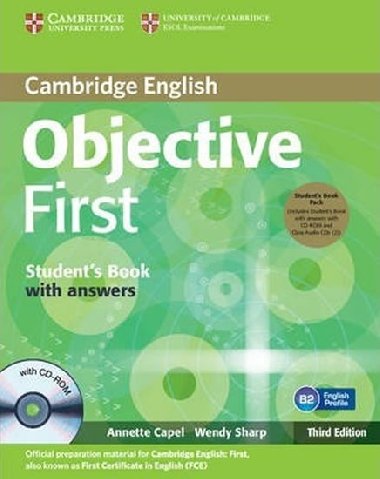 Objective First 3rd Edition Students Book Pack (Students Book with answers with CD-ROM and Class Audio CDs(2)) - Capel Annette