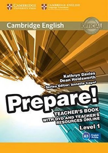 Cambridge English Prepare! Level 1 Teachers Book with DVD and Teachers Resources Online - Davies Kathryn