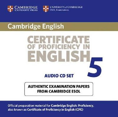 Cambridge Certificate of Proficiency in English 5 Audio CD Set (2 CDs): Paper 5 - kolektiv autor
