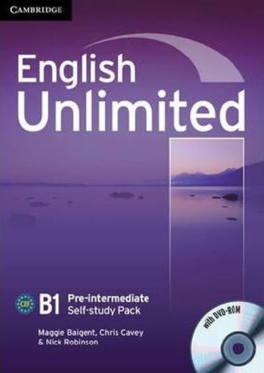 English Unlimited Pre-intermediate Self-study Pack (Workbook with DVD-ROM) - Baigent Maggie