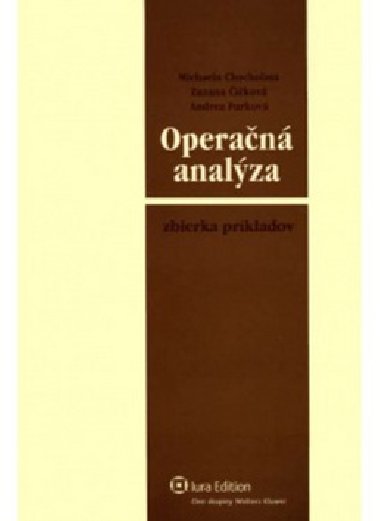 Operan analza zbierka prkladov - Michaela Chocholat; Zuzana ikov; Andrea Furkov