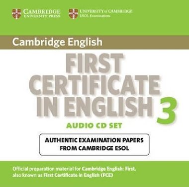 Cambridge First Certificate in English 3 for Updated Exam Audio CDs (2) - kolektiv autor