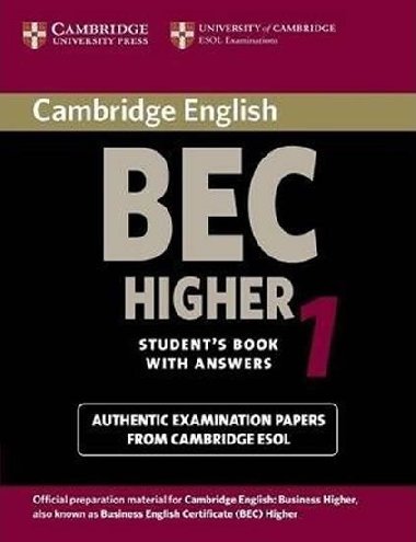 Cambridge BEC 1 Higher Students Book with answers - kolektiv autor