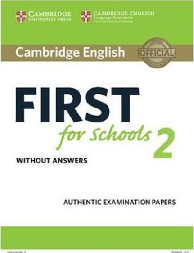 Cambridge English First for Schools 2 Students Book without answers - kolektiv autor